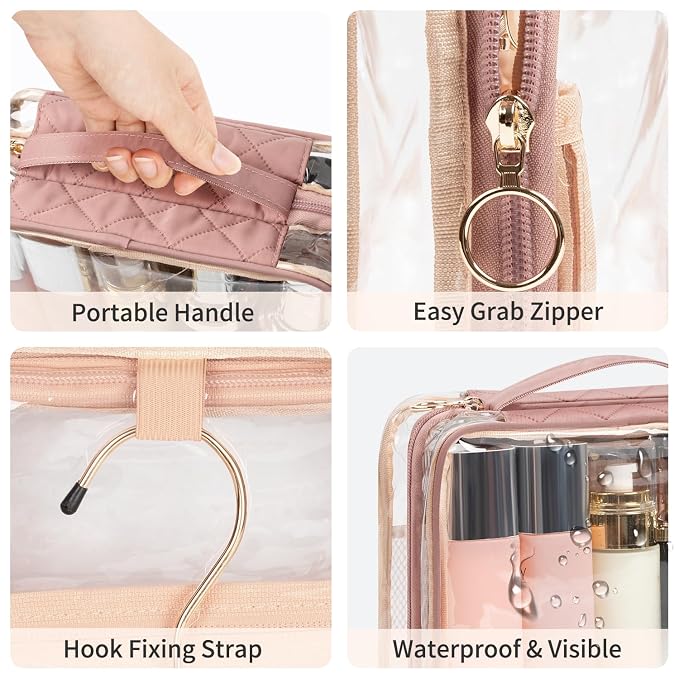 CUBETASTIC Clear Makeup Bag for Women, Transparent Cosmetic Organizer Case for - Image 5