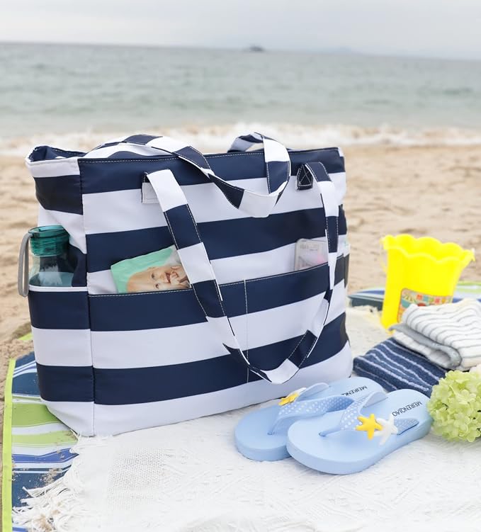Beach Pool Bags Tote for Women Ladies Large Gym Tote Carry On Bag - Image 9