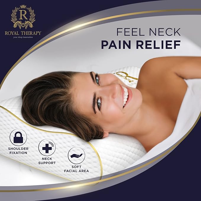 Memory Foam Pillow, Cervical Pillow, 4-Layer Queen, Contour Pillow, Side Sleeper - Image 2