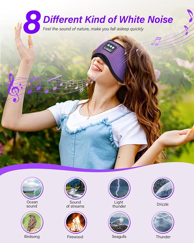 LC-dolida Sleep Headphones, Sleep Mask - Image 3