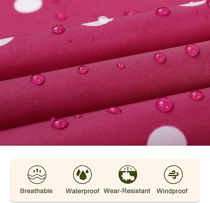SaphiRose Unisex Rain Poncho Raincoat Hooded - Image 5