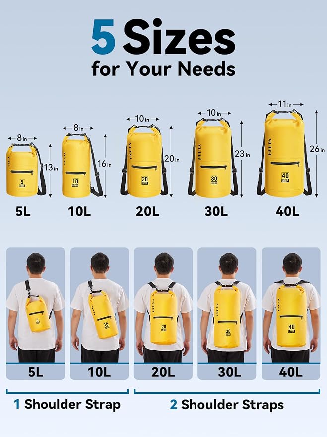 HEETA Waterproof Dry Bag with Front Zippered Pocket - Image 2