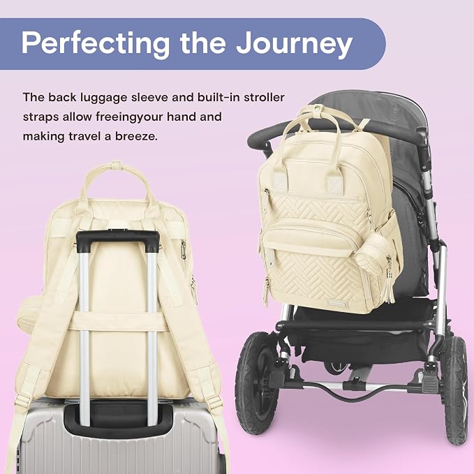 iniuniu Diaper Bag Backpack, 4 in 1 kit Large Unisex Baby Bags - Image 9