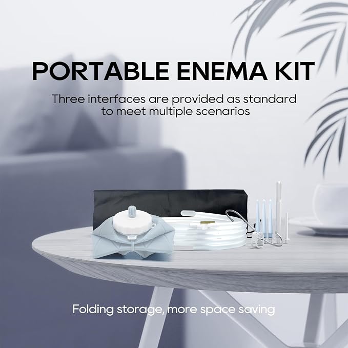 Collapsible Silicone Enema Bag Bottle Kit - Image 4