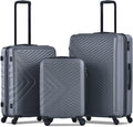 Campfun 3 Piece Luggage Sets, Hardshell ABS Luggage by Campfun