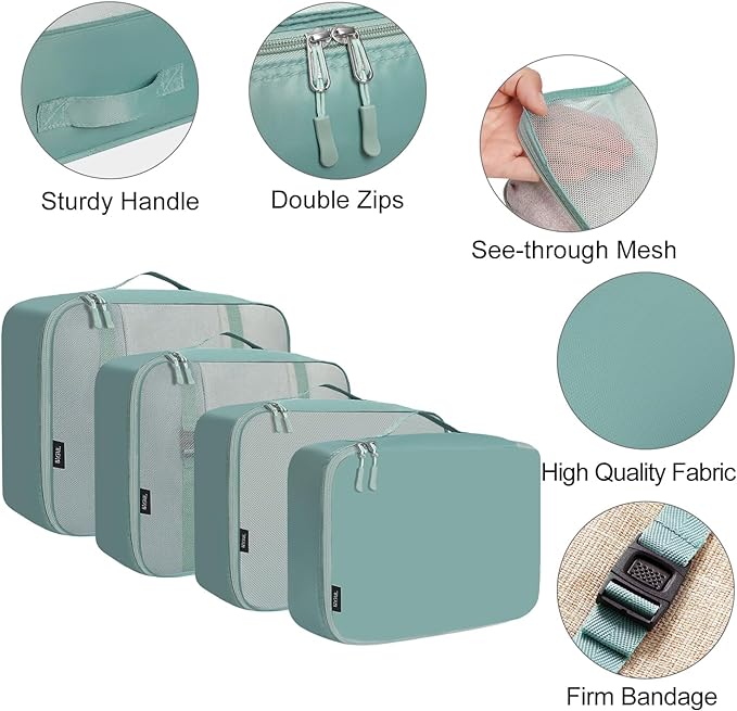 BAGAIL 8 Set Packing Cubes Luggage Packing Organizers - Image 4
