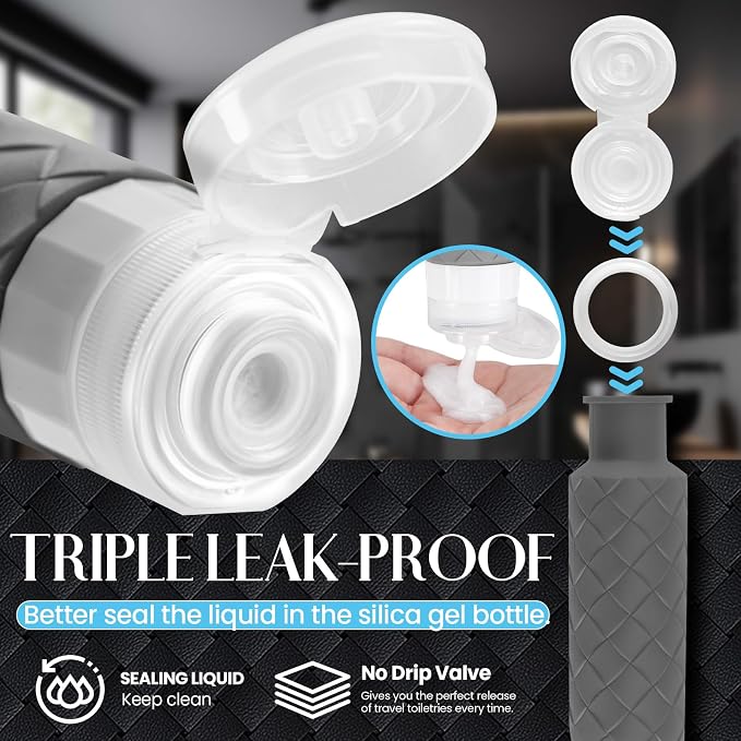 Travel Bottles for Toiletries, TSA Approved Silicone Travel Size Containers for - Image 5