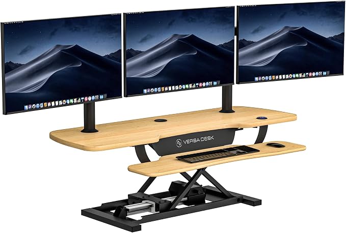 VERSADESK 48 Inch Extra Wide Electric Standing Desk Converter, PowerPro™ Height by VERSADESK