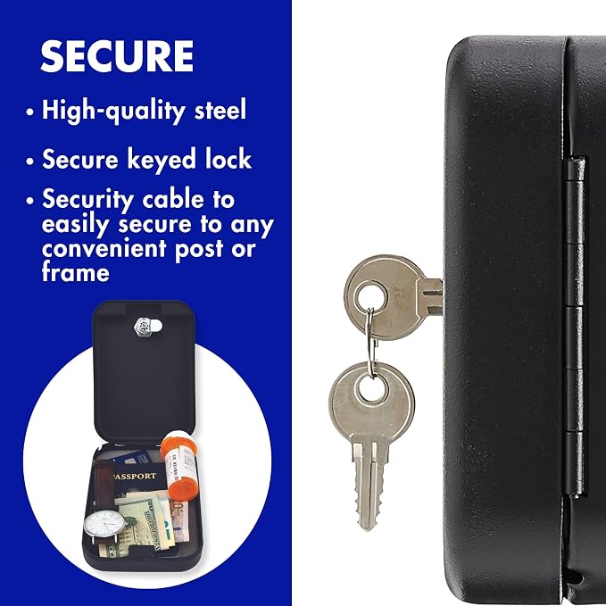 Helix - Personal Safe - Steel - Keyed Lock - Image 3