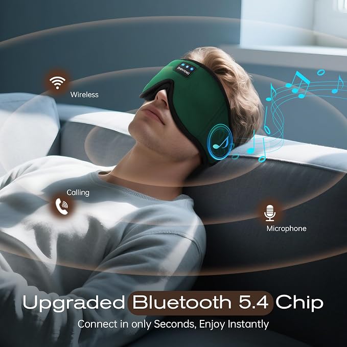 3D Sleep Mask with Bluetooth Headphones, Sleeping Headphones - Image 5