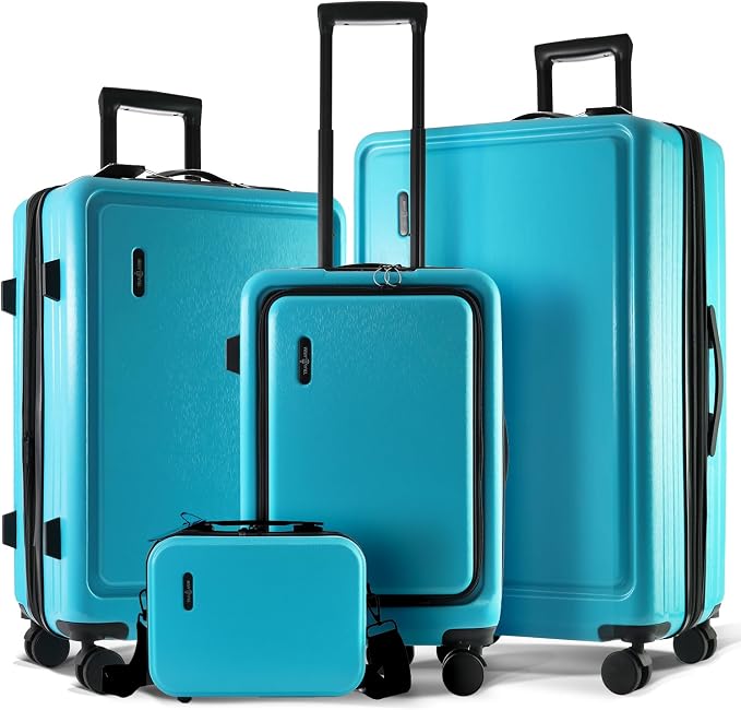 Hard Shell Luggage Sets with Spinner Wheels 4 Piece, Expandable Large Suitcases by TravelArim