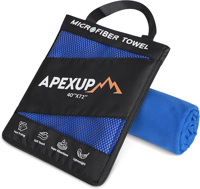 APEXUP Microfiber Travel Towel, Ultra Absorbent Quick Dry Towels, Lightweight by APEXUP