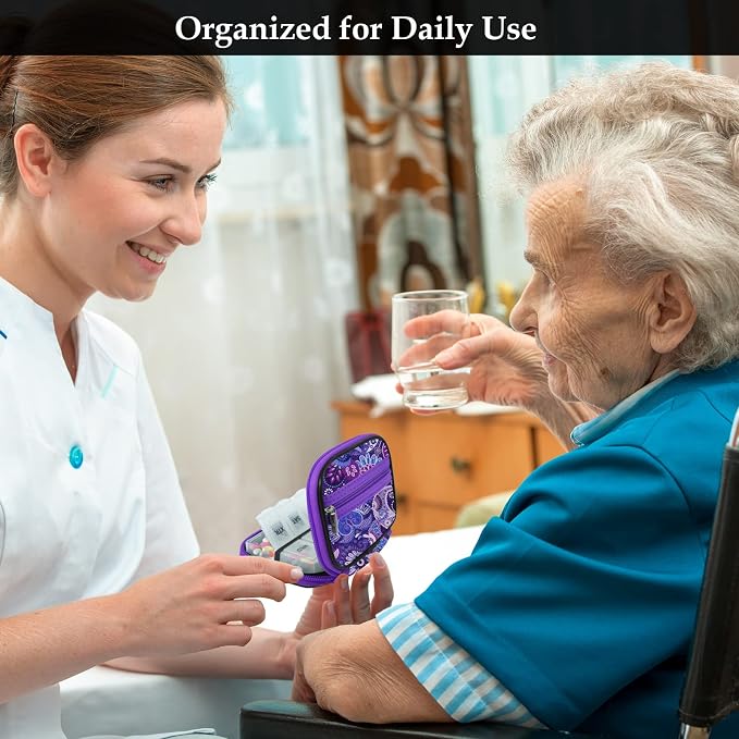 Serfeymi Weekly Travel Pill Organizer Pill Case - Image 7