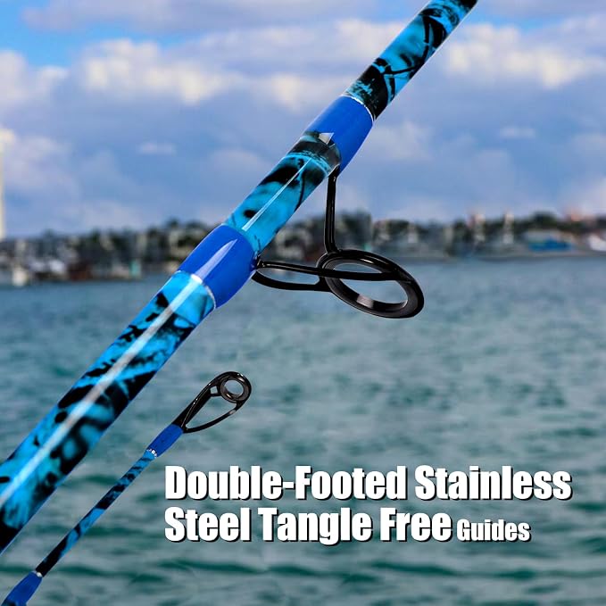 Fiblink 2-Piece Boat Conventional Fishing Rod Portable Spinning/Casting Rod - Image 3