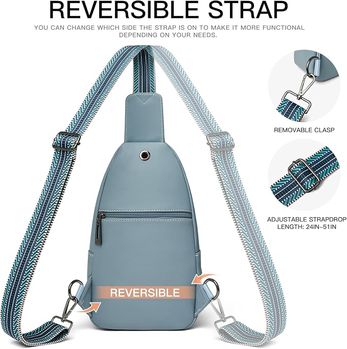 7L Sling Bag for Women Men Leather Small Sling Backpack Daypack Anti Theft - Image 7