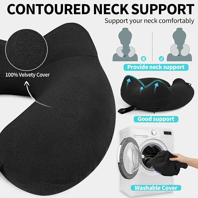2 Pack Inflatable Travel Neck Pillows - Image 4