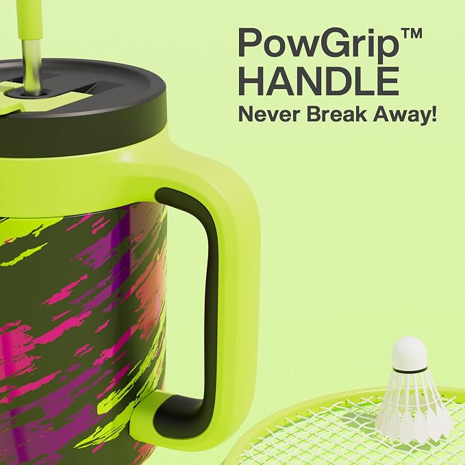 POWCAN 40 oz Tumbler with Handle, 2-in-1 Straw and Sip Lid, Dishwasher Safe - Image 3