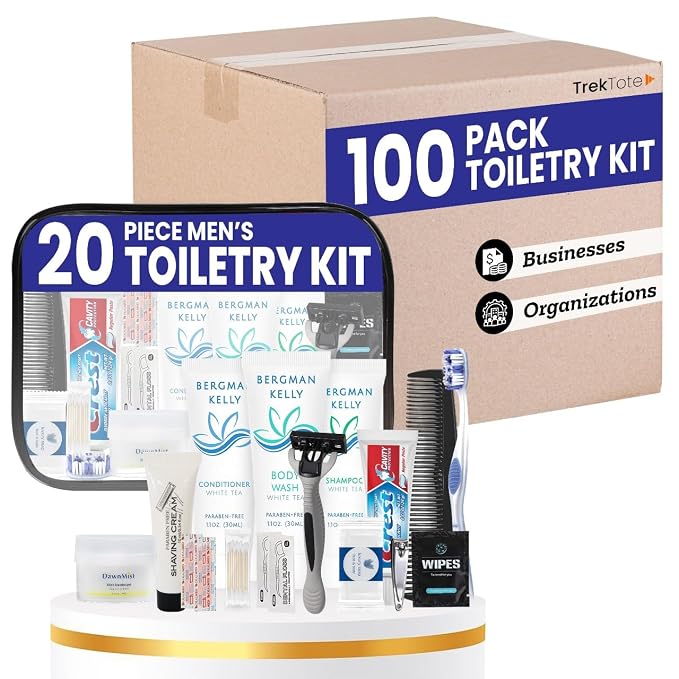 Trektote Bulk Hygiene Kit For Men And Women – 20 Piece Set Of Travel Size by Trektote
