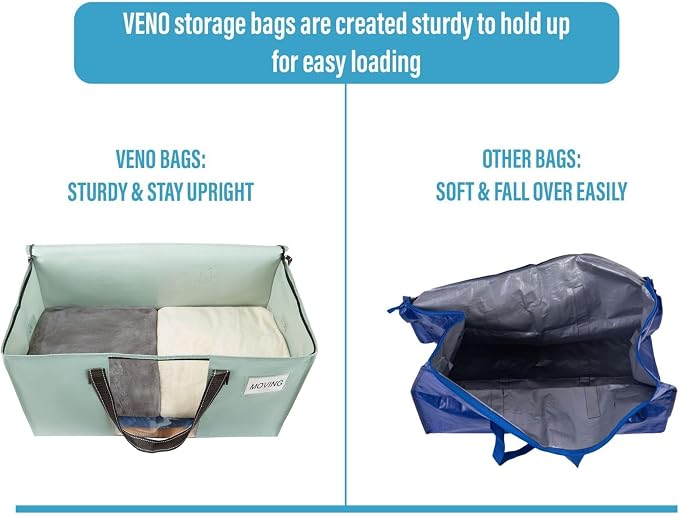 VENO 2 Pack Moving Bags, Comforter and Blanket Storage Bags - Image 4