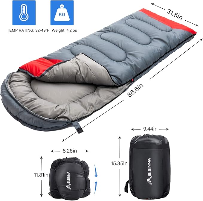 BISINNA Sleeping Bag with Pillow - Image 2