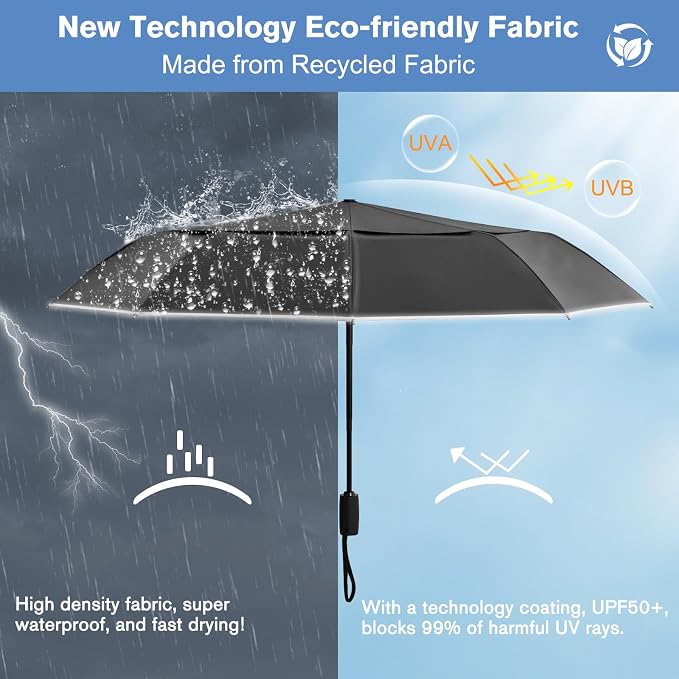 G4Free 42 Inch Eco Windproof Folding Umbrella - Image 3