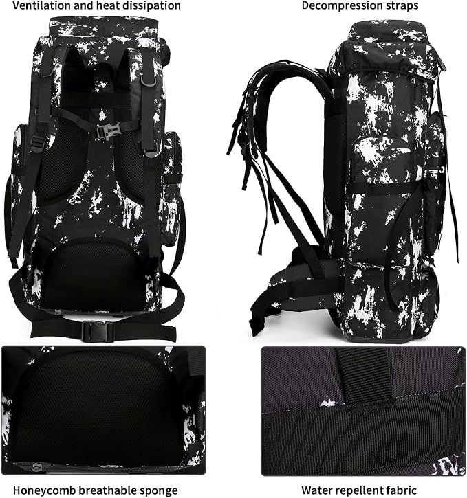 Hiking Backpack for Men 70L/100L Camping Backpack Military Rucksack Molle 3 - Image 4