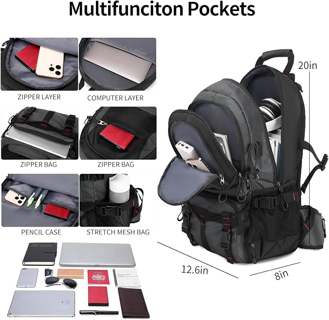 Nerlion 40L Hiking Backpack Travel Backpack - Image 3