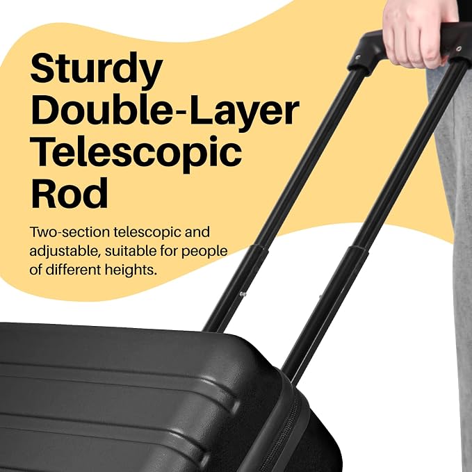 AnyZip Suitcase Hardside PC ABS Lightweight USB Luggage - Image 6