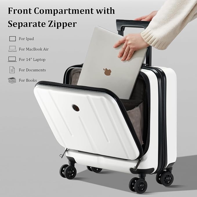 16 Inch Carry On Luggage with 2 Compartments - Image 2