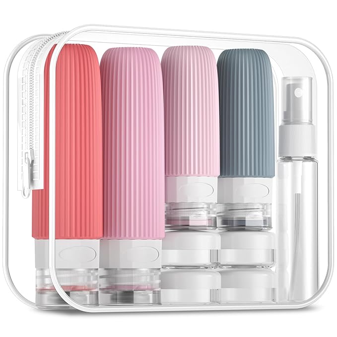 16 Pack Travel Bottles Set, TSA Approved Leak Proof Silicone Squeezable by Mrsdry