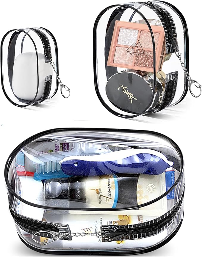 XEWEA Small Clear Toiletry Makeup Bag Portable Waterproof, Electronics - Image 8