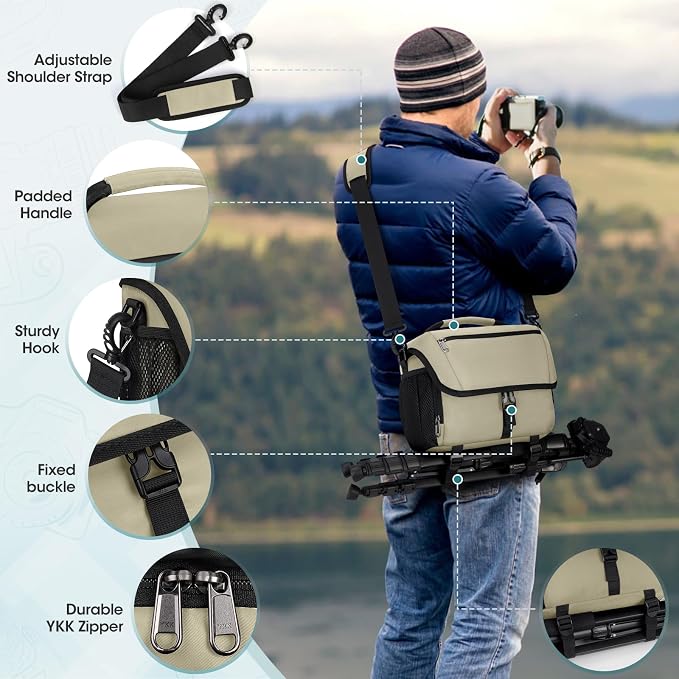 RAINSMORE Camera Bag, DSLR/SLR/Mirrorless Camera Case - Image 6
