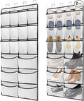 2 Packs Over the Door Shoe Organizer, 36 Large Mesh Pockets Hanging Shoe Boots by YOCOMEY