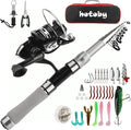 Fishing Pole Combo Set, 6.89ft Fishing Rod and Reel Combo, Carbon Fiber by hotoby