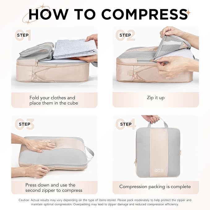 10 Set Compression Packing Cubes - Image 3