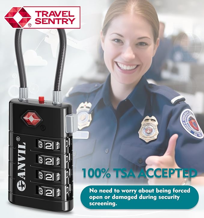 ANVIL 4 Digit Luggage Locks, TSA Locks - Image 8