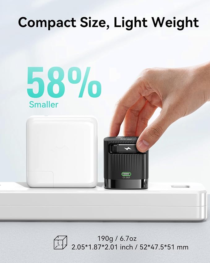 65W Retractable Wall Charger, PD Fast USB C Charger Block - Image 5