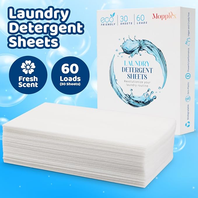 Laundry Detergent Sheets, 30 Laundry Soap Sheets 60 Loads, Travel Friendly - Image 3