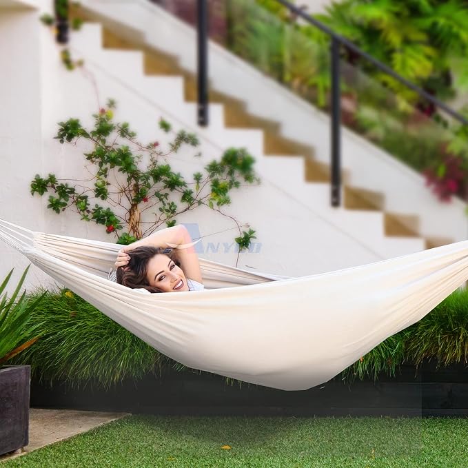 ANYOO Cotton Hammock Portable Camping Hammocks - Image 7