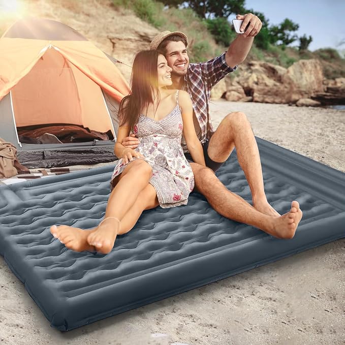 Double Sleeping Pad Camping, Self Inflating 6'' Extra-Thick 2 Person Pillow - Image 9