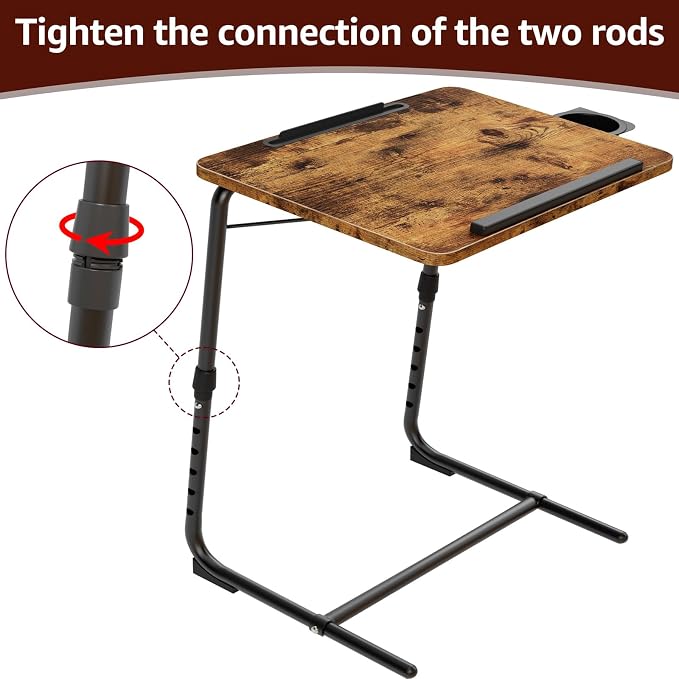 Folding TV Tray Adjustable Dinner - Image 9