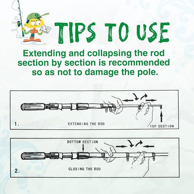 Kids Fishing Pole, Portable Telescopic Kids Fishing Poles - Image 7