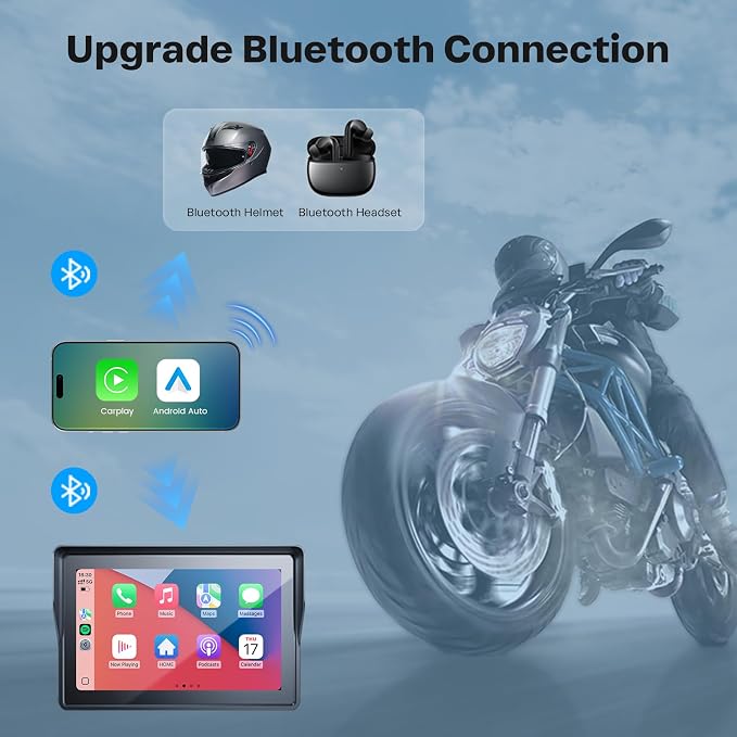 WonVon 5 Inch Motorcycle Carplay GPS Navigation System - Image 4