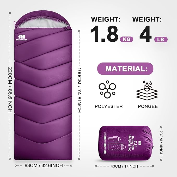 Sleeping Bags for Adults Cold Weather, Waterproof, Lightweight Camping Sleeping - Image 2