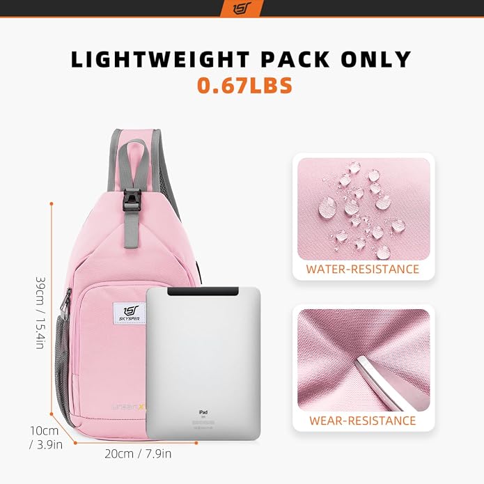 SKYSPER Sling Bag RFID Crossbody Sling Backpack Cross Body Shoulder Bag Travel - Image 5