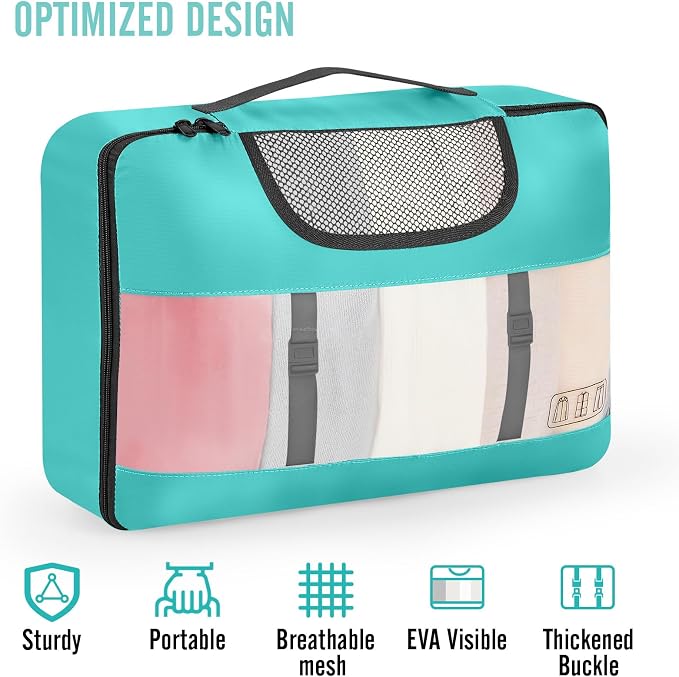 Veken 8 Set Packing Cubes for Kids & Toddler, Airplane Travel Essentials - Image 4