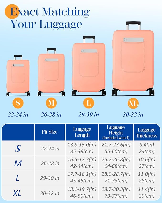 Slohif Luggage Cover for Suitcase Tsa Approved Protector - Image 2