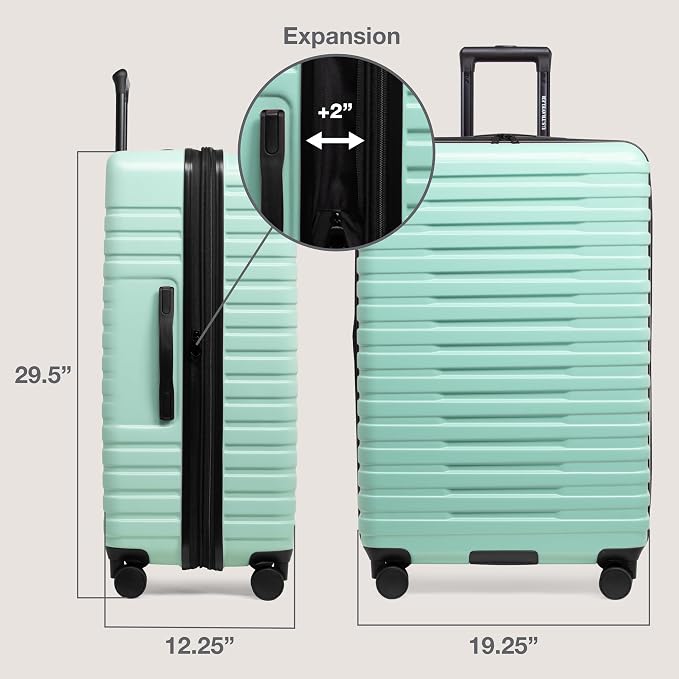 U.S. Traveler Boren Polycarbonate Hardside Rugged Travel Suitcase Luggage - Image 6