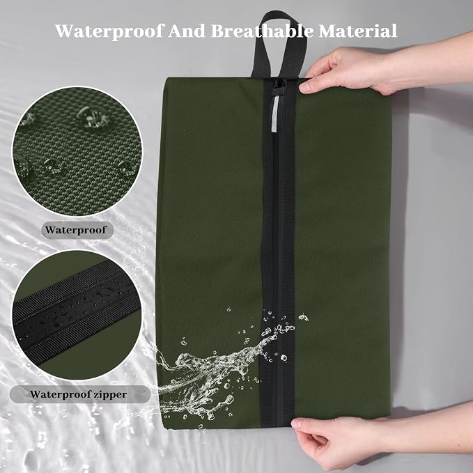 Shoe Bags for Travel Waterproof Odor Absorbing Lightweight Golf Soccer Shoe - Image 5