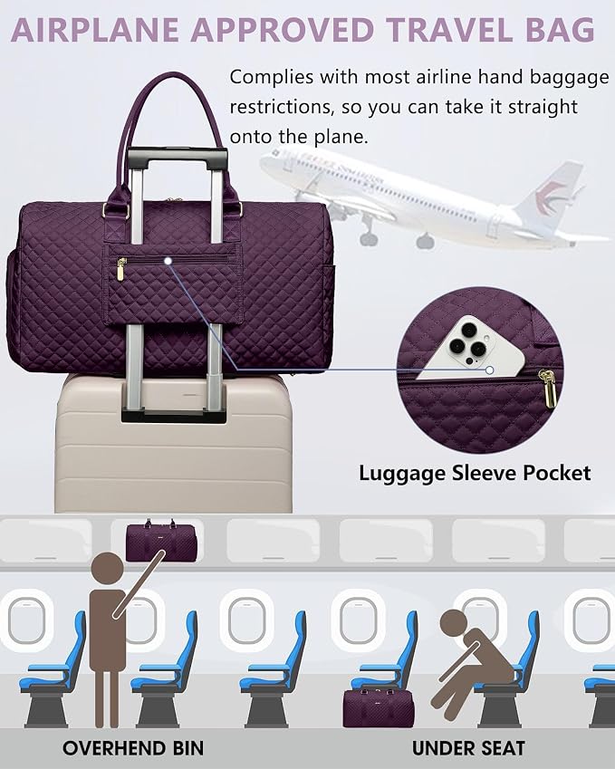 Women Duffle Weekender Travel Bag: Large Duffel Bags - Image 7
